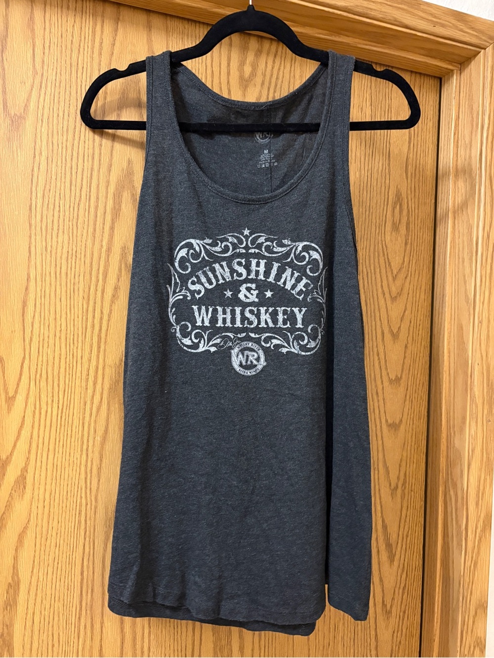 Sunshine & Whiskey Graphic Tank - Charcoal Gray